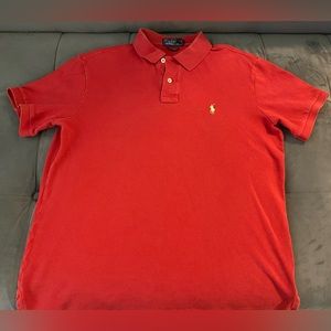 Men Large Red Polo Shirt used